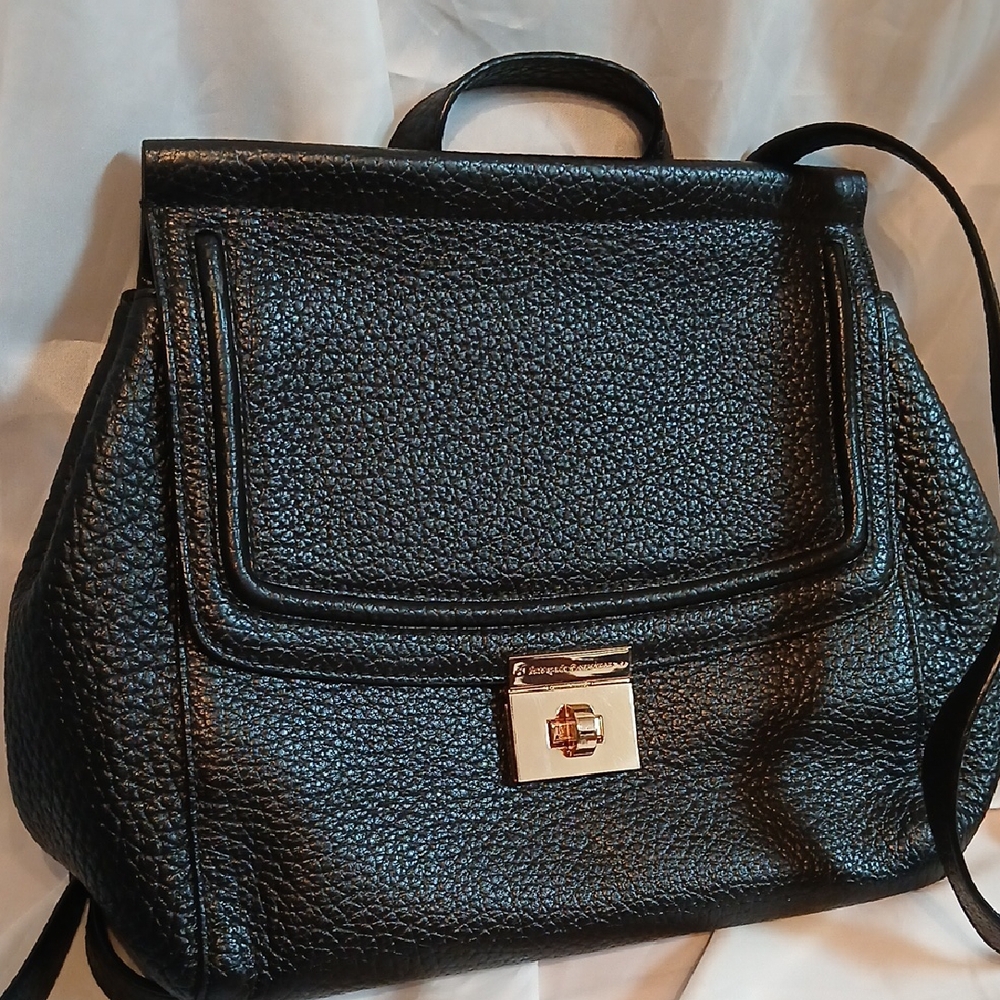 Kate Spade Black Everett Way Jamison Leather Textured Backpack